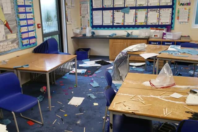 Thirty students have been displaced this morning following the destruction. Picture: East Grinstead Police