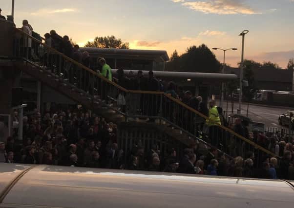 Passengers have reported that the station has been overcrowded and chaotic. Picture: Ben Leeves
