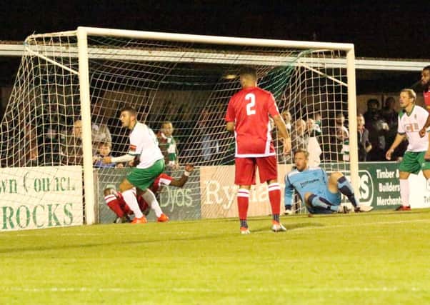 A chance gores begging against Merstham but it all came good for the Rocks later