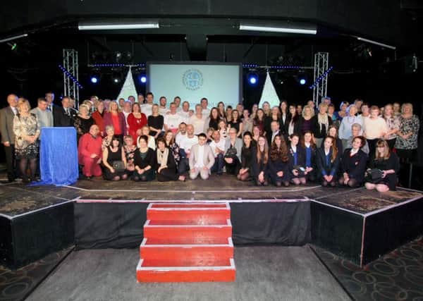 Last year's winners and sponsors along with Fred Dinenage, who is hosting the night at Butlin's again on December 12