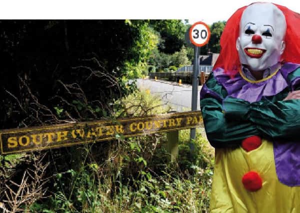 There have been reports on social media of a 'clown with chains' spotted in Southwater Country Park SUS-161210-145721001