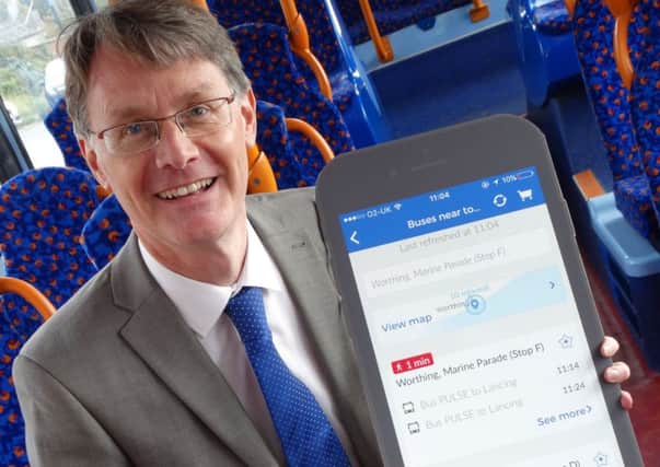 Gordon Frost, operations director, Stagecoach South, showing off the new app