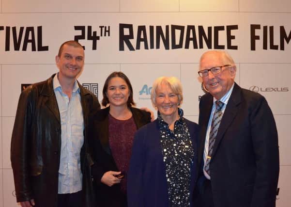 Piers and Suzanne Gielgud (left) with Lord and Lady Sainsbury at the 2016 Raindance Film Festival, London