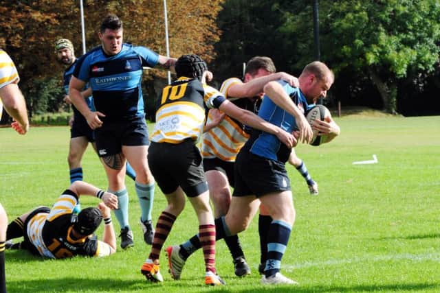 Full-blooded action as a mixed Chichester team take on Portsmouth / Picture by Kate Shemilt