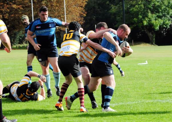 Full-blooded action as a mixed Chichester team take on Portsmouth / Picture by Kate Shemilt