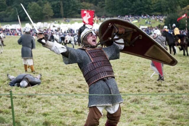 Hastings Week: Battle Abbey 1066 re-enactment. Photo by Frank Copper SUS-161017-080139001
