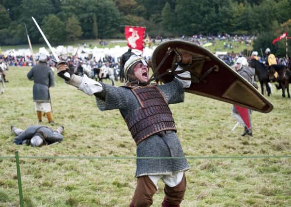 Hastings Week: Battle Abbey 1066 re-enactment. Photo by Frank Copper SUS-161017-080139001