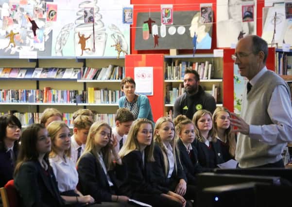 MP for Chichester Andrew Tyrie answers questions from pupils at Chichesrer High School.