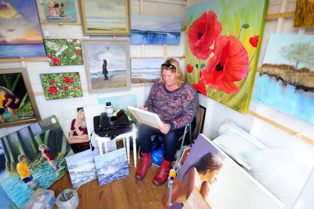 Inge Day in the Draper's Yard Art Studio