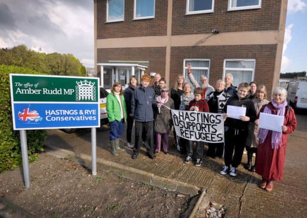 Hastings Supports Refugees open letter handed over to Amber Rudd's office. The group is planning a counter-protest against the South Coast Resistance demonstration SUS-161210-133603001
