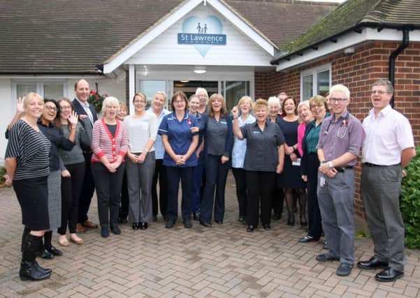 Staff at St Lawrence Surgery celebrating the results of their inspection. Picture: Derek Martin