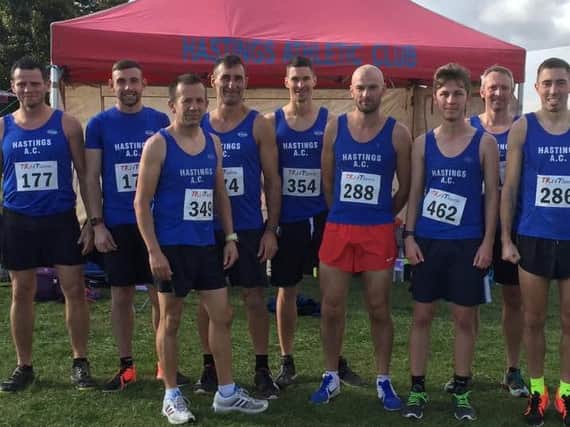 Hastings Athletic Club's senior men's team at Goodwood. Picture courtesy Terry Skelton