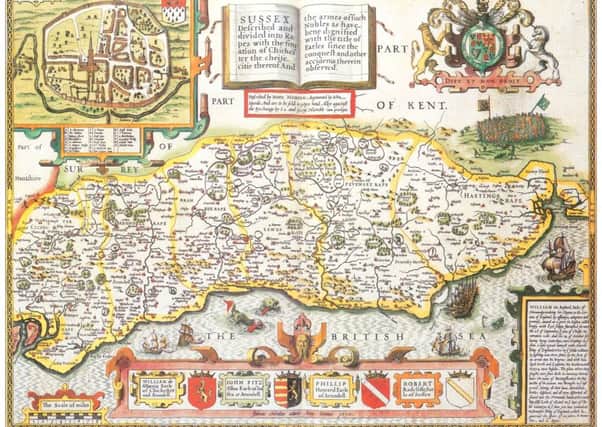 Extracted from Britains Tudor Maps by John Speed, published by Batsford. SUS-161020-101827001