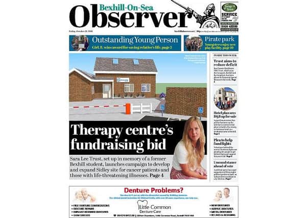 Today's Bexhill Observer front page