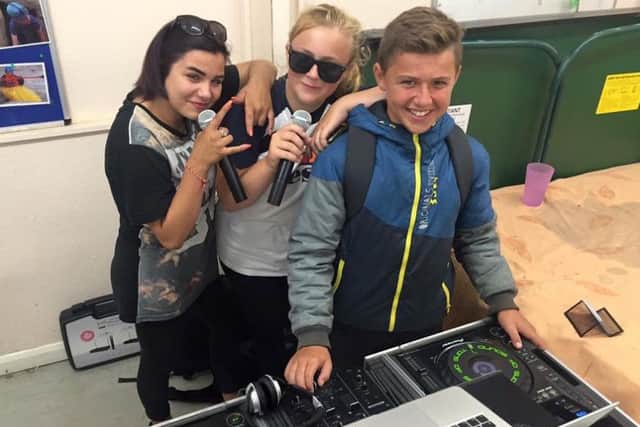 Thea Garwood, Charlee Sadler and Sam Hoodless, regular attendees at Respect youth club in Burgess Hill. Picture by Respect Youth Club.