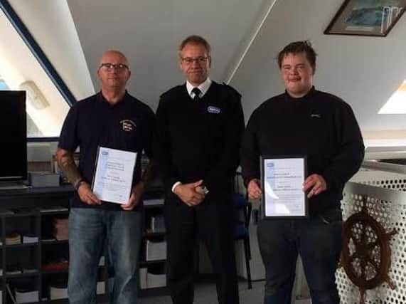 Newhaven Lifeboat crew receive commendations from the RSPCA