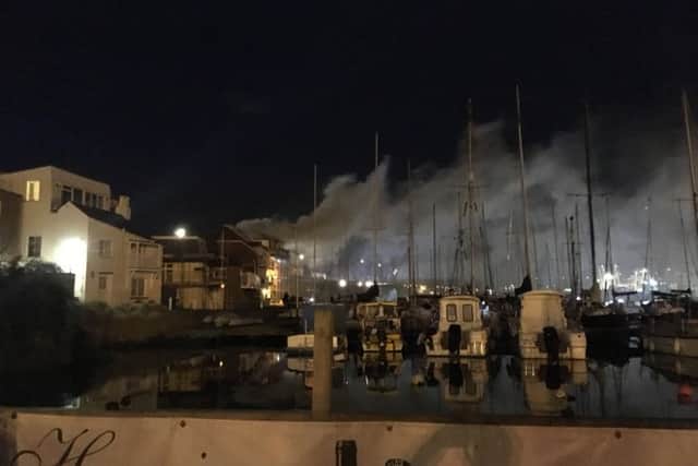 Smoke across the harbour. Photo by Tony Brown