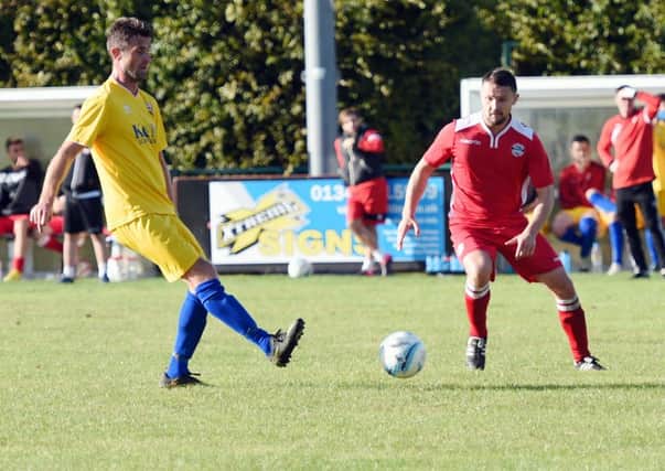 Football.
Southern Combination League Premier Division .
Crawley Down Gatwick v Pagham.
Pictured is Crawley Down's Kieran Boylon.
Action from the match.
Picture: Liz Pearce 02/10/2016
LP1601020 SUS-160210-110108008