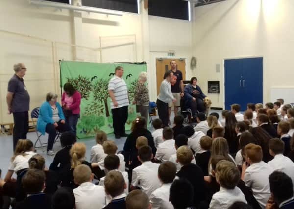 The Community Links drama group performing at Orchards Junior School in Worthing