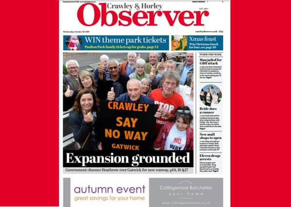 Pick up a copy of today's Crawley Observer