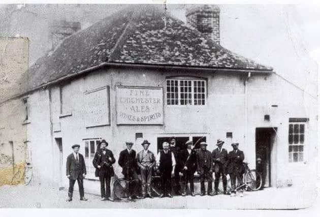 The Royal Oak pub  before it was painted pink