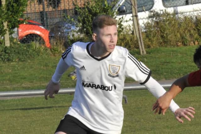 Corey Wheeler netted Bexhill United's second goal against Seaford Town.