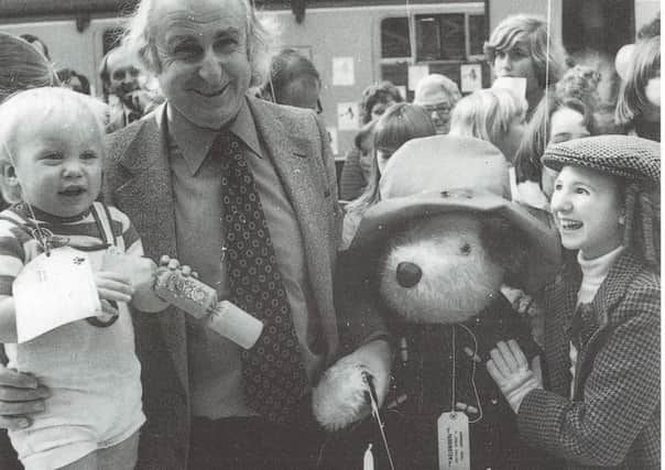 Paddington with Michael Bond and a young Bonnie Langford