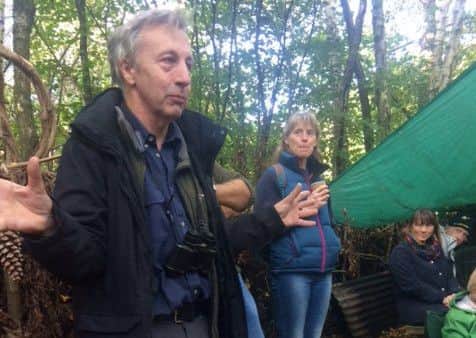 Sussex Wildlife Trust chief executive Tony Whitbread talking in Noor Wood