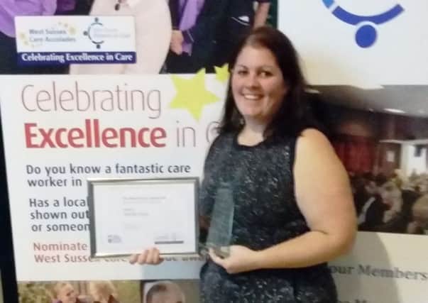 Martha Pusey from Aldingbourne Trust with her Best Practice Award