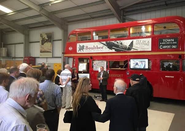 Mark Hillier talks about the scheme to pilots at the Boultbee Flight Academy in Chichester