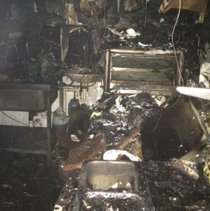 The kitchen was completely destroyed. Photo by Danielle Martinaj