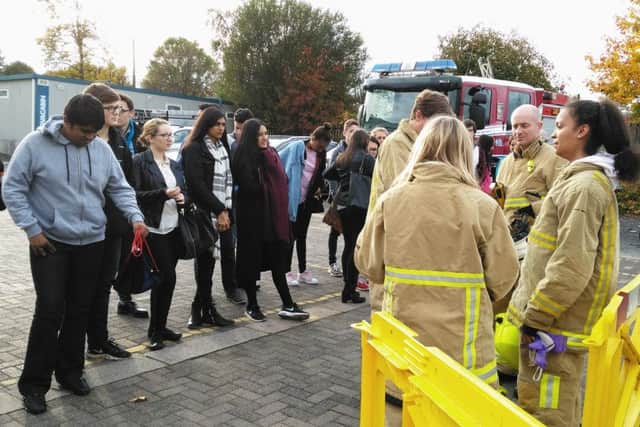 Firefighters at Crawley teamed up with Crawley Town Football Club to support a group of teenagers on the National Citizen Service (NCS) Programme - picture submittred by WSCC