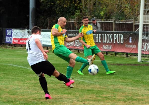 Callum Overton shoots in Pagham's thumping of Hailsham / Picture by Kate Shemilt