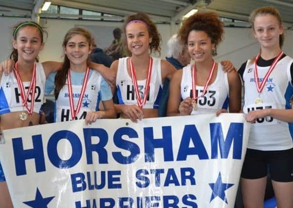 Horsham Blue Star Harriers under-13 girls 1,500m relay team