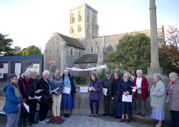 Members of Shoreham Churches Together gathered last week in a vigil to pray for peace in Syria.