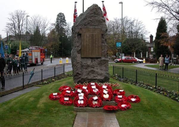 The service will begin at 10.45am at the War Memorial on Muster Green on Sunday, November 13. Picture by Haywards Heath Town Council.