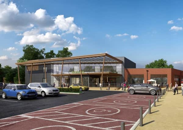 Artist's impression of the Waitrose store which was never built