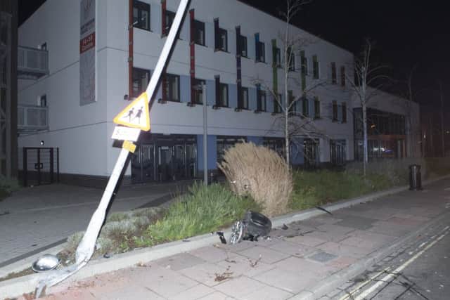 The car flipped over at around 1am on Sunday (November 6) morning in Broadwater Road, Worthing. Eddie Mitchell