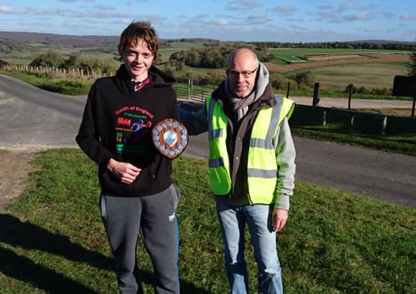 Luke Campbell is rewarded for being fastest on Knight's Hill / Picture by Mike Smith