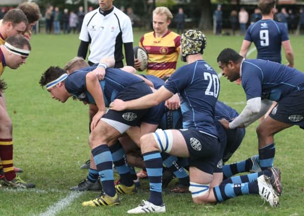 Action from Chi's tussle with Westcliff / Picture by Derek Martin