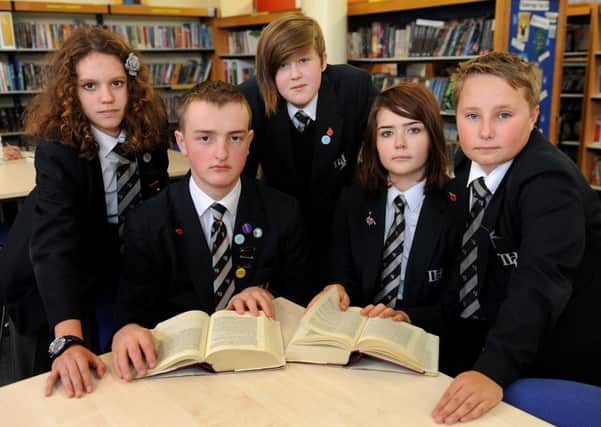 Tanbridge House School students Katrina Evershed, Jacob Tasker, Nell Mineyko, Kira Beeson, James Broughton. Picture by Steve Robards