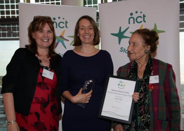 From left: NCT President Seana Talbot, Jenny Tata, NCT founder  Prunella Briance