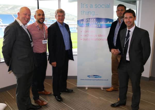 From left: Chris Coopey from Carpenter Box, Rob Fawcett from Bennet Griffin, Martin Perry from Brighton and Hove Albion FC, Scott Marshall from Marshall Regen and Steve Berrett from Michael Jones. Picture: Harvest PR