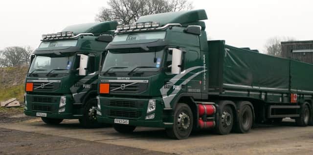 The lorries at Crouchlands Farm used to transfer waste