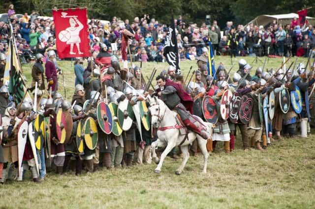 Hastings Week: Battle Abbey 1066 re-enactment. Photo by Frank Copper SUS-161017-080038001