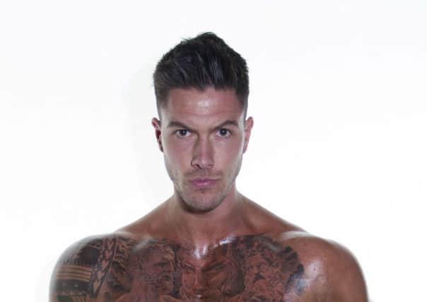 Adam Maxted at wrestling match in Eastbourne