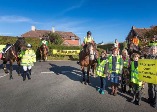 Horse riders protest at plans for Markwells Wood PICTURE BY CHRISTOPHER ISON