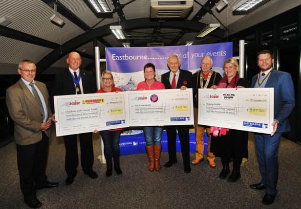 Airbourne cheque presentation to charities in Eastbourne (Photo by Jon Rigby) SUS-161011-102800008