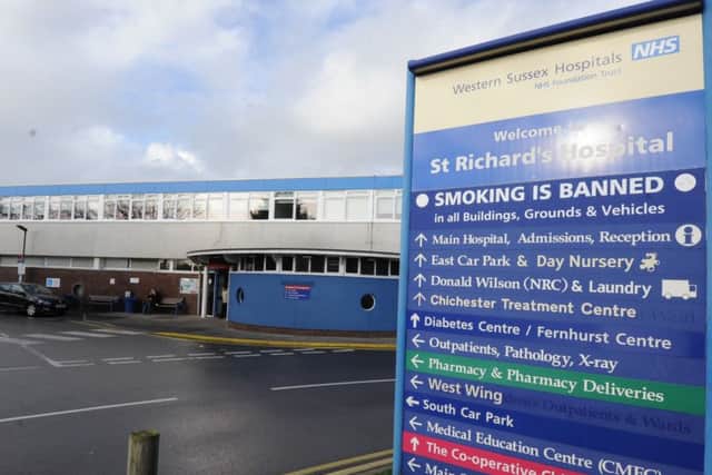 St Richard's Hospital in Chichester is close to capacity along with Worthing Hospital