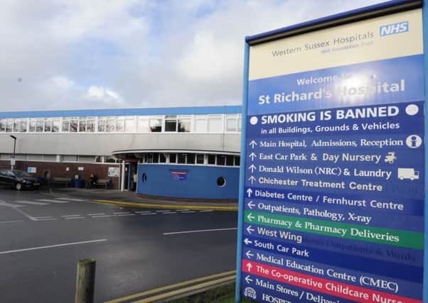 St Richard's Hospital in Chichester is close to capacity along with Worthing Hospital